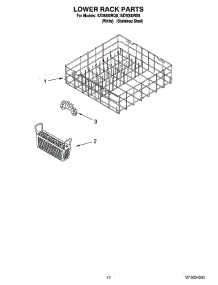 10 - Lower Rack Parts parts for Whirlpool Dishwasher IUD8000RS8 from AppliancePartsPros.com