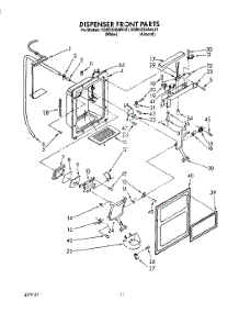 08 - Dispenser Front parts for Kitchenaid Refrigerator KSRC25DAWH01 from AppliancePartsPros.com