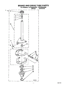 09 - Brake And Drive Tube parts for Whirlpool Washer LST9245AW0 from AppliancePartsPros.com