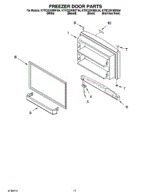 06 - Freezer Door Parts, Optional Parts parts for Kitchenaid Refrigerator KTRC22KMBL04 from AppliancePartsPros.com