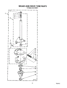 10 - Brake And Drive Tube parts for Whirlpool Washer AL3132WL1 from AppliancePartsPros.com