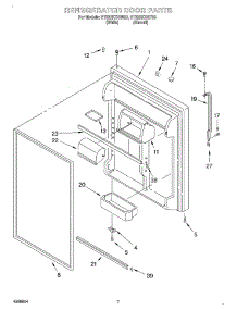 04 - Refrigerator Door parts for Whirlpool Refrigerator ET22RKXGT03 from AppliancePartsPros.com