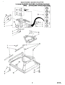 06 - Machine Base parts for Whirlpool Washer RAL5144BL1 from AppliancePartsPros.com