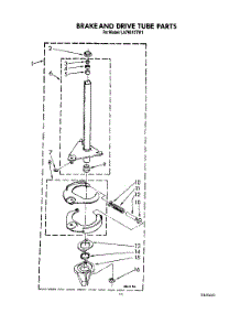 10 - Brake And Drive Tube parts for Whirlpool Washer LA7680XTG1 from AppliancePartsPros.com