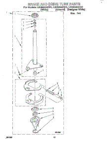 08 - Brake And Drive Tube parts for Whirlpool Washer LSN8244BN0 from AppliancePartsPros.com