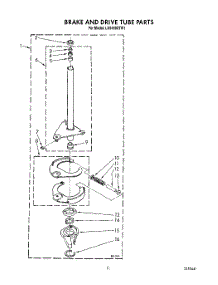 10 - Brake And Drive Tube parts for Whirlpool Washer LA5460XTN1 from AppliancePartsPros.com