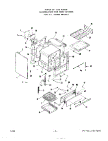 05 - Oven Door parts for Whirlpool Range 1424W0A from AppliancePartsPros.com
