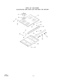 03 - Burner parts for Whirlpool Range 1453W0A from AppliancePartsPros.com