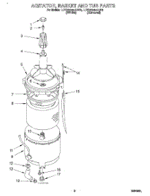 05 - Agitator, Basket And Tub parts for Whirlpool Washer LPR6244AW0 from AppliancePartsPros.com