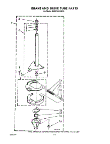 11 - Brake And Drive Tube parts for Kitchenaid Washer KAWE860WAL2 from AppliancePartsPros.com