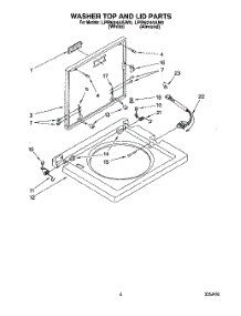 03 - Washer Top And Lid parts for Whirlpool Washer LPR6244AW0 from AppliancePartsPros.com