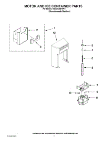 08 - Dispenser Front parts for Whirlpool Refrigerator CS22AEXHW00 from AppliancePartsPros.com