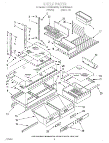 04 - Shelf, Lit / Optional parts for Kitchenaid Refrigerator KTRI18KAAL10 from AppliancePartsPros.com