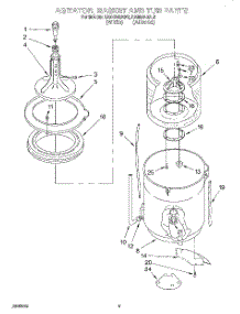 03 - Agitator, Basket And Tub parts for Whirlpool Washer RAM5243AW2 from AppliancePartsPros.com
