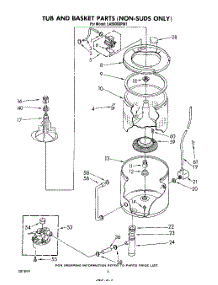 05 - Tub And Basket (Non Suds Only) parts for Whirlpool Washer LA5800XPW1 from AppliancePartsPros.com