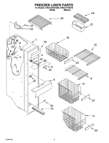 03 - Freezer Liner parts for Whirlpool Refrigerator 5VED7GTKKQ00 from AppliancePartsPros.com