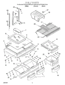 03 - Shelf parts for Kitchenaid Refrigerator KTRV20KGWH01 from AppliancePartsPros.com