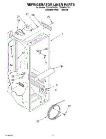 02 - Refrigerator Liner parts for Whirlpool Refrigerator CS22AFXKT01 from AppliancePartsPros.com