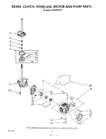 06 - Brake, Clutch, Gearcase, Motor And Pump parts for Whirlpool Washer LA5578XTW0 from AppliancePartsPros.com