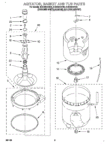 04 - Agitator, Basket And Tub parts for Whirlpool Washer 8LSC6244BW0 from AppliancePartsPros.com