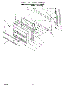 07 - Freezer Door parts for Kitchenaid Refrigerator KTRC18KAWH11 from AppliancePartsPros.com