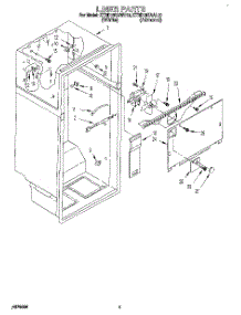 02 - Liner parts for Kitchenaid Refrigerator KTRD18KAWH10 from AppliancePartsPros.com
