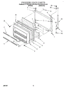 07 - Freezer Door parts for Kitchenaid Refrigerator KTRD18KAAL00 from AppliancePartsPros.com