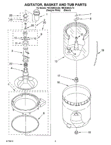 03 - Agitator, Basket And Tub parts for Whirlpool Washer 7MLSQ8543JT4 from AppliancePartsPros.com