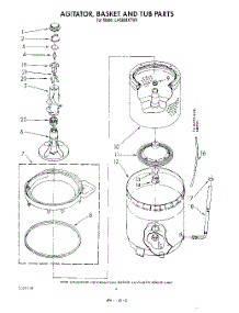 04 - Agitator, Basket And Tub parts for Whirlpool Washer LA6888XTW0 from AppliancePartsPros.com