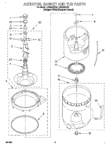 04 - Agitator, Basket And Tub parts for Whirlpool Washer LSR9355DZ0 from AppliancePartsPros.com