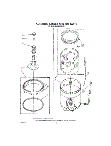 05 - Agitator, Basket And Tub parts for Whirlpool Washer 4LA6300XXM1 from AppliancePartsPros.com