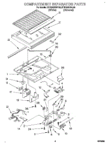 03 - Compartment Separator parts for Kitchenaid Refrigerator KTHS20KBWH00 from AppliancePartsPros.com