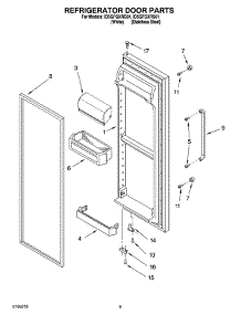 06 - Refrigerator Door Parts parts for Whirlpool Refrigerator ID5GFGXRQ01 from AppliancePartsPros.com