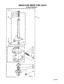 10 - Brake And Drive Tube parts for Whirlpool Washer LA9580XWW1 from AppliancePartsPros.com