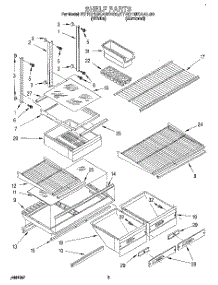 04 - Shelf, Lit / Optional parts for Kitchenaid Refrigerator KTRD18KAWH00 from AppliancePartsPros.com