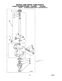 08 - Brake And Drive Tube parts for Whirlpool Washer LSV7233BW0 from AppliancePartsPros.com
