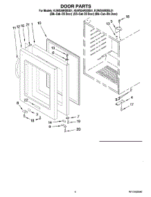 03 - Door Parts parts for Kitchenaid Wine Cooler KUWS24RSBL01 from AppliancePartsPros.com