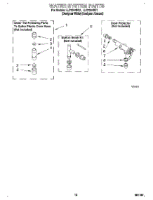 10 - Water System parts for Whirlpool Washer LLC7244BZ1 from AppliancePartsPros.com