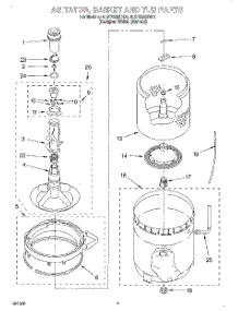 03 - Agitator, Basket, And Tub parts for Whirlpool Washer 4LSC9255DN0 from AppliancePartsPros.com