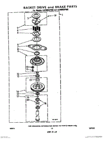 11 - Basket Drive And Brake parts for Whirlpool Washer LA7685XPW0 from AppliancePartsPros.com