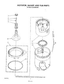 04 - Agitator, Basket And Tub parts for Whirlpool Washer GLA5580XSN0 from AppliancePartsPros.com
