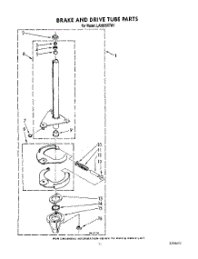 10 - Brake And Drive Tube parts for Whirlpool Washer LA5668XTM1 from AppliancePartsPros.com