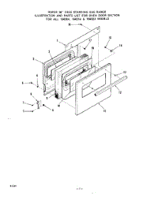 06 - Oven Door parts for Whirlpool Range 1643W0A from AppliancePartsPros.com