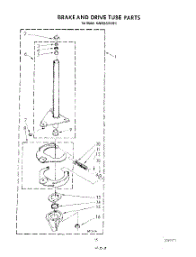 11 - Brake And Drive Tube parts for Kitchenaid Washer KAWE850VWH1 from AppliancePartsPros.com