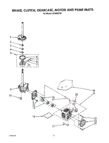 07 - Brake, Clutch, Gearcase, Motor And Pump parts for Whirlpool Washer LA7000XTM1 from AppliancePartsPros.com