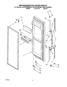 06 - Refrigerator Door parts for Whirlpool Refrigerator ED27DQXBB00 from AppliancePartsPros.com