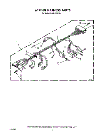 09 - Wiring Harness parts for Kitchenaid Washer KAWE742WWH1 from AppliancePartsPros.com