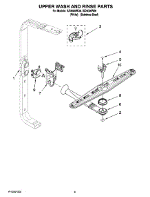 07 - Upper Wash And Rinse Parts parts for Whirlpool Dishwasher IUD8000RQ8 from AppliancePartsPros.com