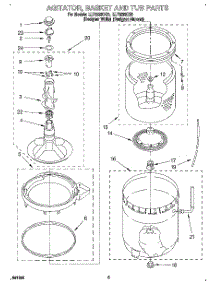 03 - Agitator, Basket And Tub parts for Whirlpool Washer LLT8233DZ0 from AppliancePartsPros.com