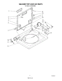 04 - Washer Top And Lid parts for Whirlpool Washer LC4900XTW0 from AppliancePartsPros.com